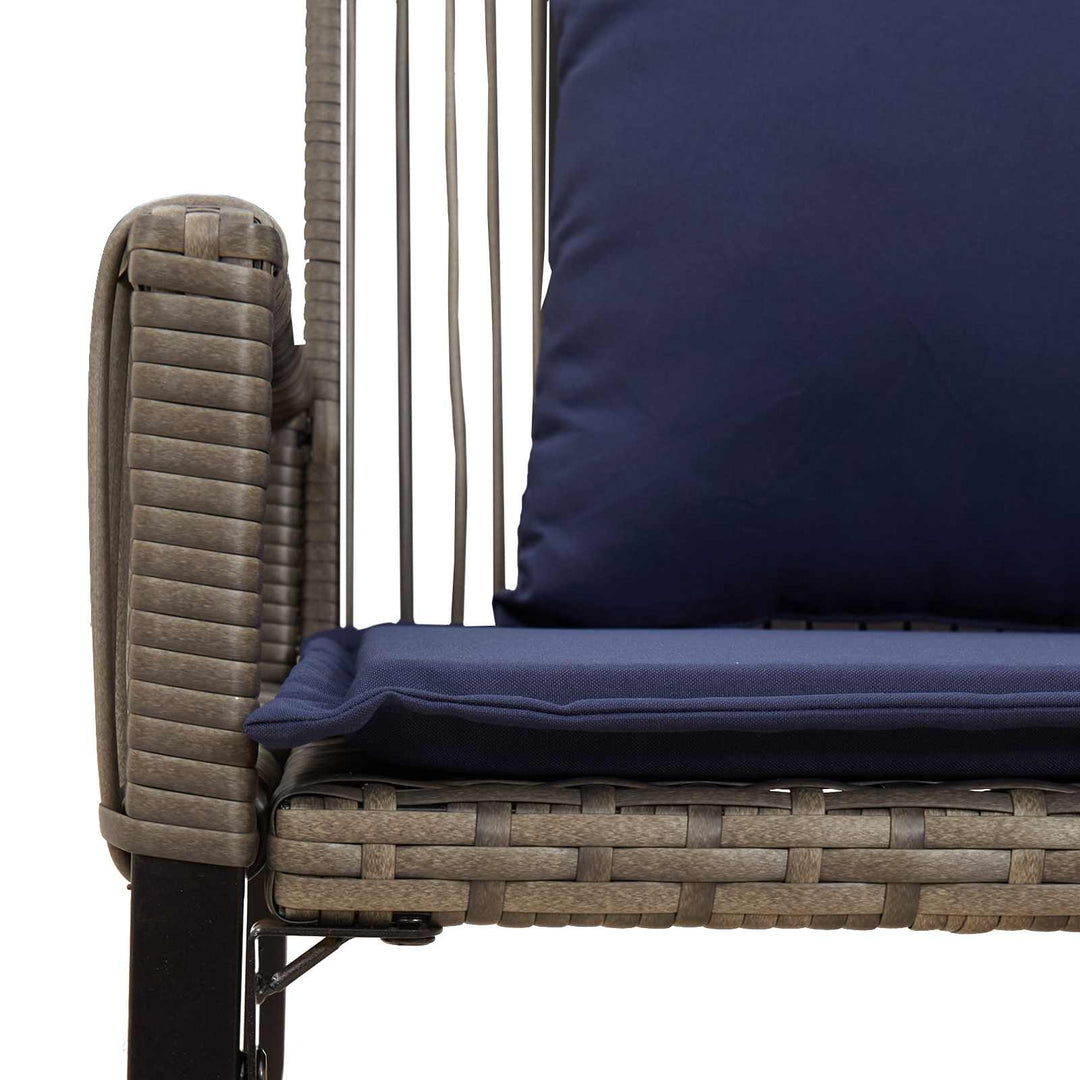 Udendørs bænk 2 -Seater 4 stk. 110 x 59 x 82 cm polyrattan