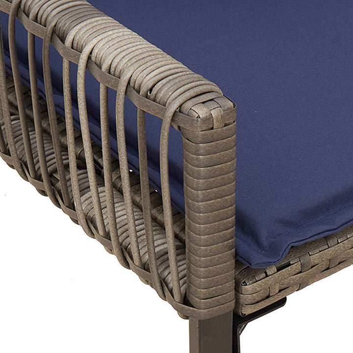Udendørs bænk 2 -Seater 4 stk. 110 x 59 x 82 cm polyrattan