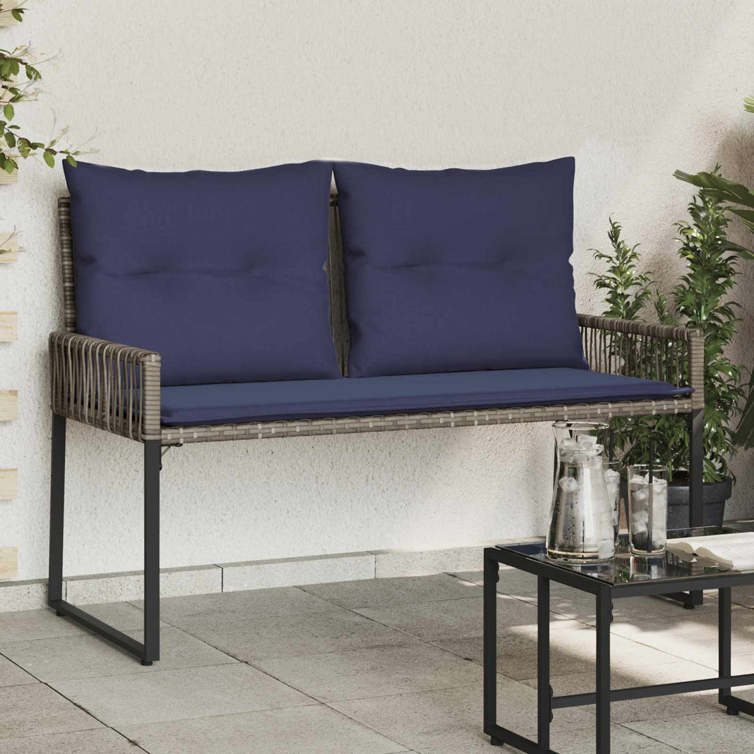 Udendørs bænk 2 -Seater 4 stk. 110 x 59 x 82 cm polyrattan