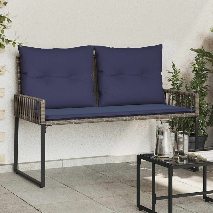 Udendørs bænk 2 -Seater 4 stk. 110 x 59 x 82 cm polyrattan