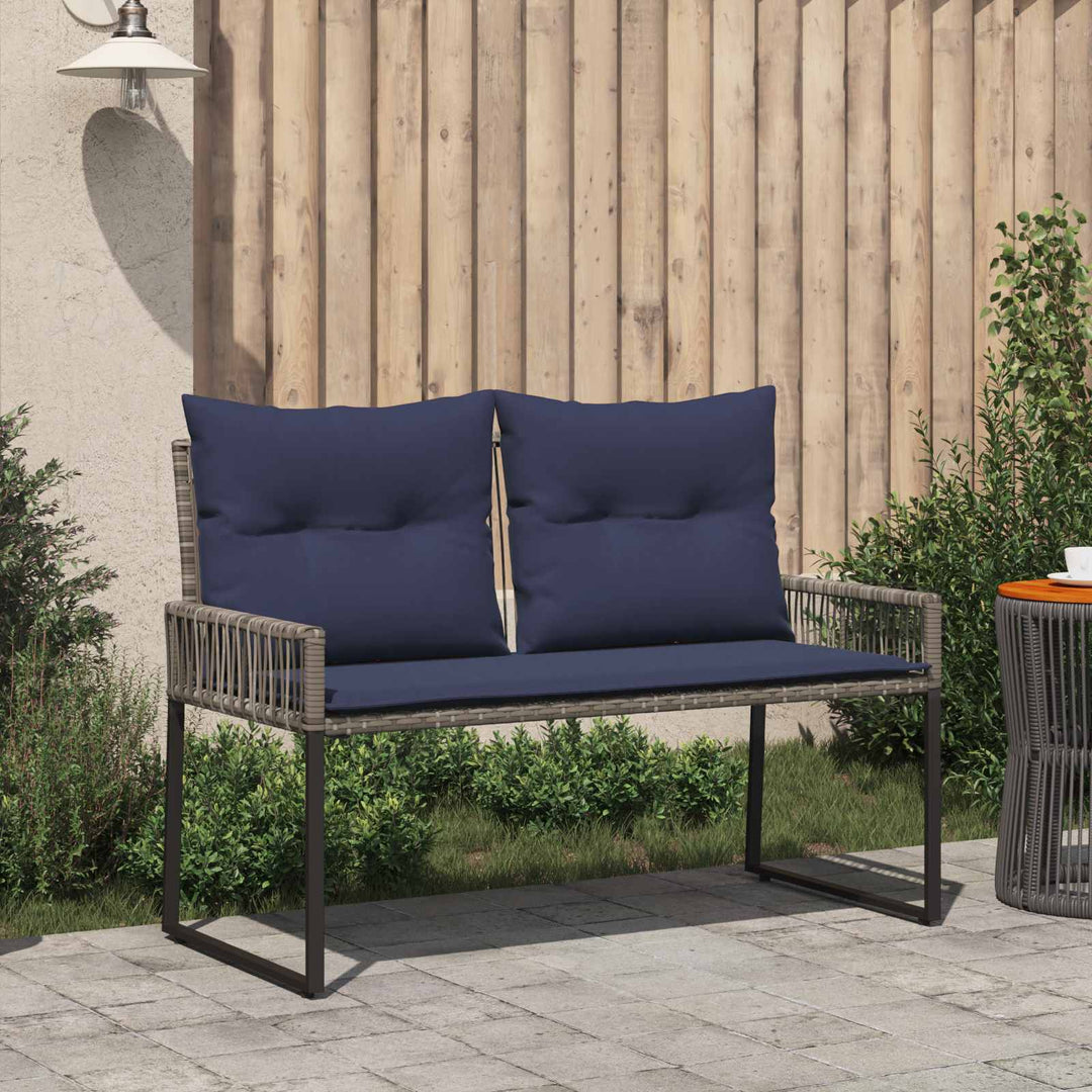 Udendørs bænk 2 -Seater 4 stk. 110 x 59 x 82 cm polyrattan