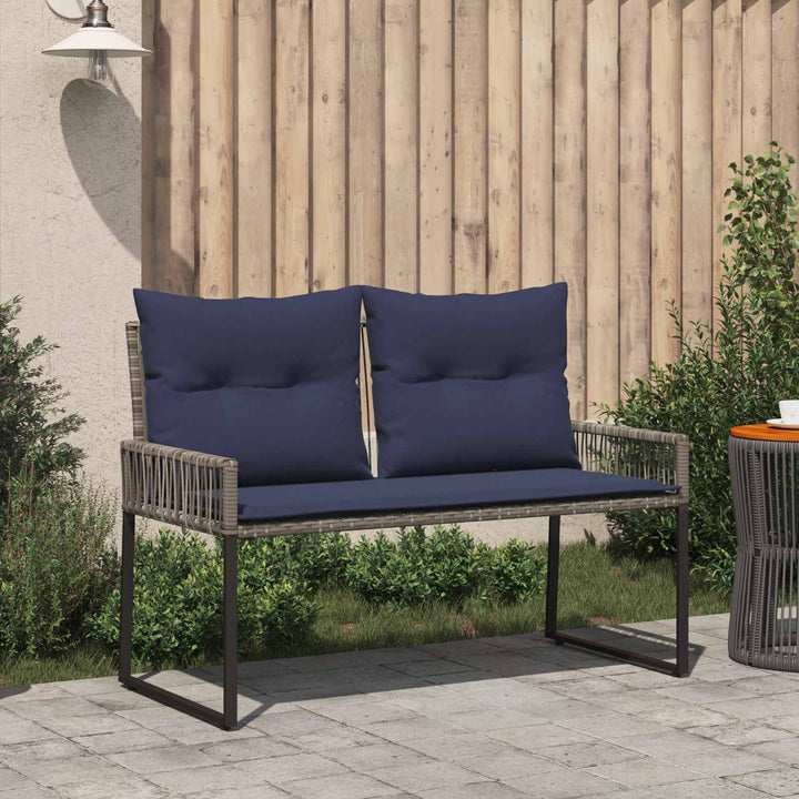 Udendørs bænk 2 -Seater 4 stk. 110 x 59 x 82 cm polyrattan