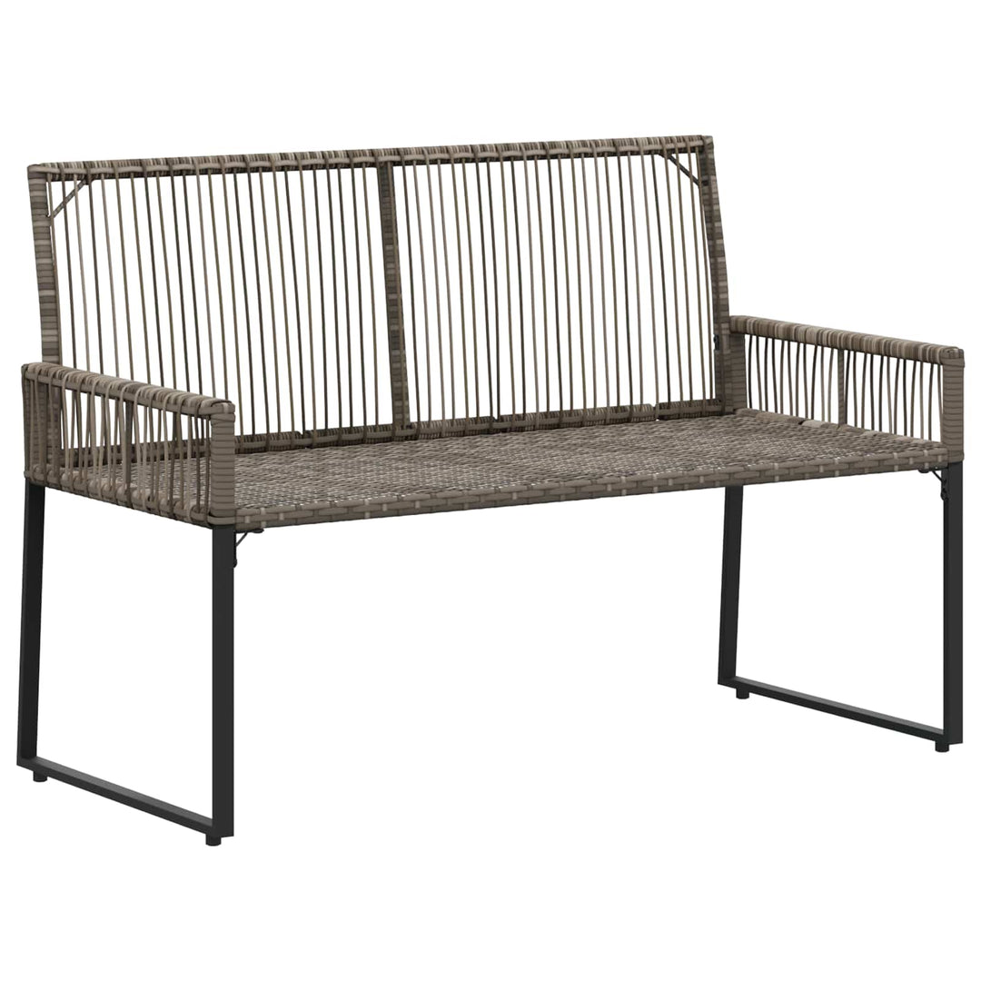 Udendørs bænk 2 -Seater 4 stk. 110 x 59 x 82 cm polyrattan