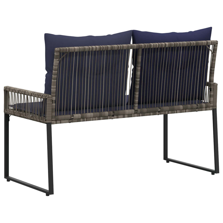 Udendørs bænk 2 -Seater 4 stk. 110 x 59 x 82 cm polyrattan