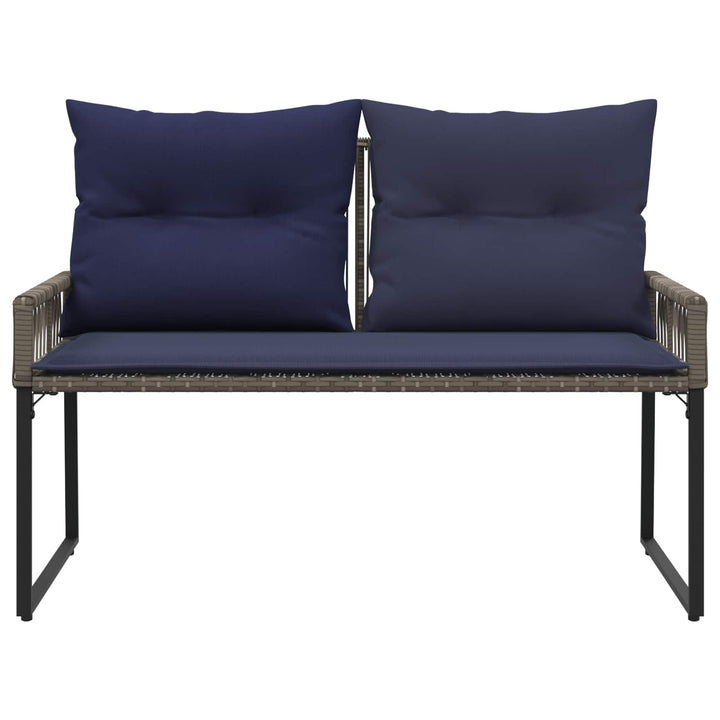 Udendørs bænk 2 -Seater 4 stk. 110 x 59 x 82 cm polyrattan