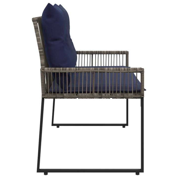 Udendørs bænk 2 -Seater 4 stk. 110 x 59 x 82 cm polyrattan