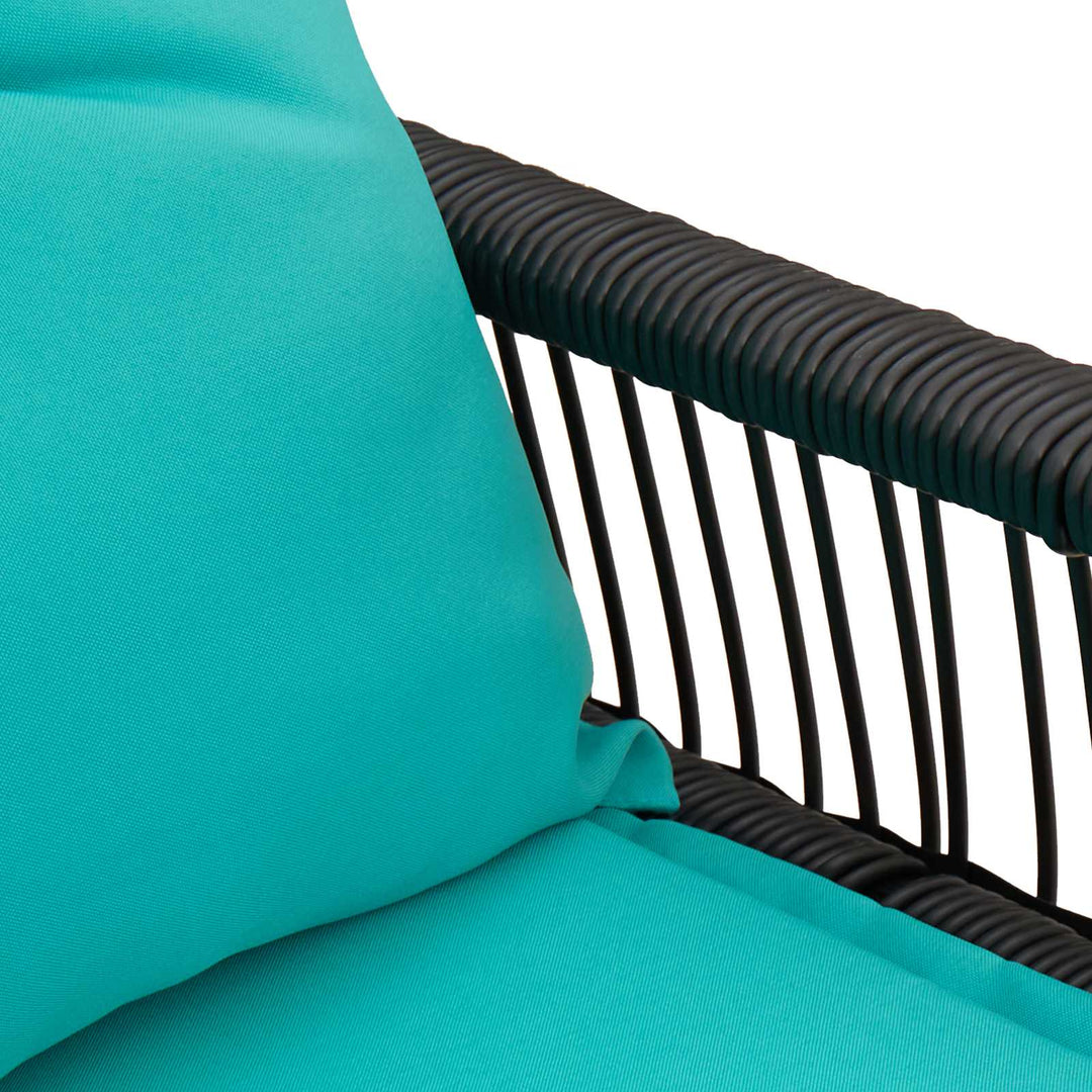 Udendørs bænk 2 -Seater 4 stk. 110 x 59 x 82 cm polyrattan