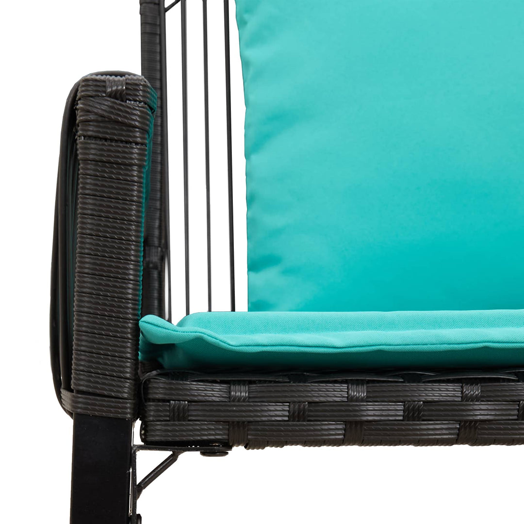 Udendørs bænk 2 -Seater 4 stk. 110 x 59 x 82 cm polyrattan