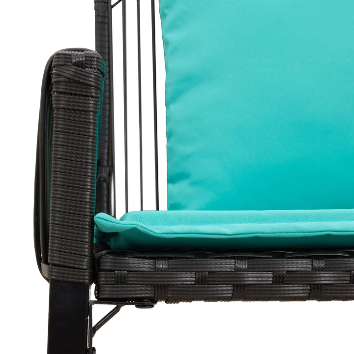 Udendørs bænk 2 -Seater 4 stk. 110 x 59 x 82 cm polyrattan