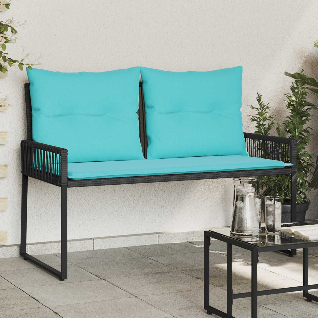 Udendørs bænk 2 -Seater 4 stk. 110 x 59 x 82 cm polyrattan