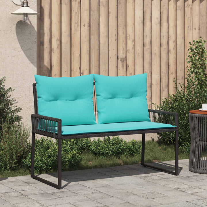 Udendørs bænk 2 -Seater 4 stk. 110 x 59 x 82 cm polyrattan