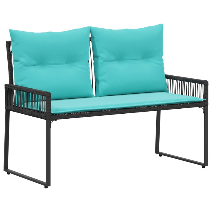 Udendørs bænk 2 -Seater 4 stk. 110 x 59 x 82 cm polyrattan