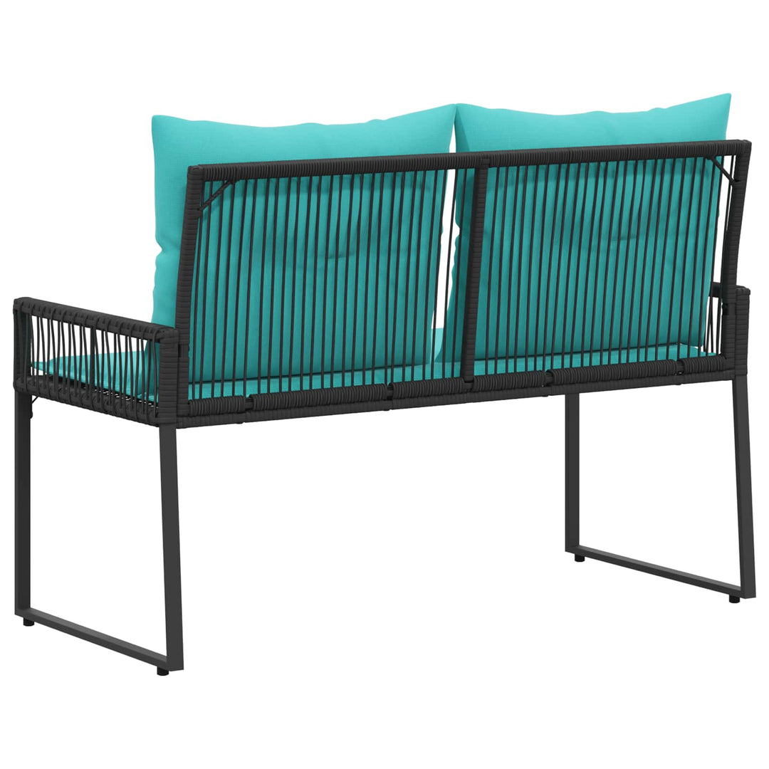 Udendørs bænk 2 -Seater 4 stk. 110 x 59 x 82 cm polyrattan