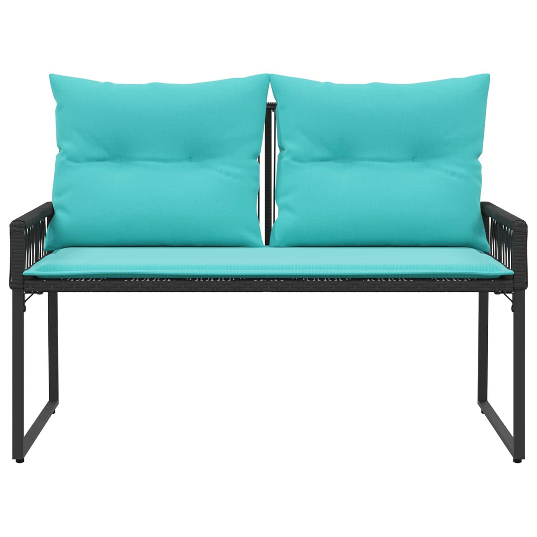 Udendørs bænk 2 -Seater 4 stk. 110 x 59 x 82 cm polyrattan