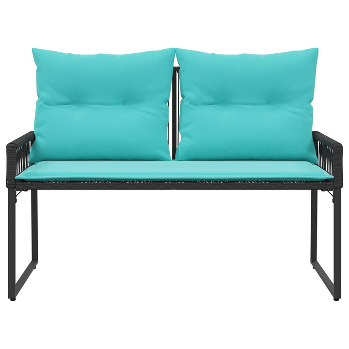 Udendørs bænk 2 -Seater 4 stk. 110 x 59 x 82 cm polyrattan