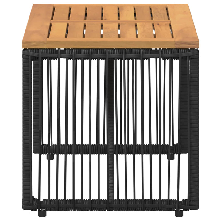 Udendørs Bord Sort og Brunt 80 x 40 x 40 cm polyrattan