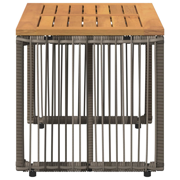 Udendørs Bord Grå og Brun 80 x 40 x 40 cm polyrattan