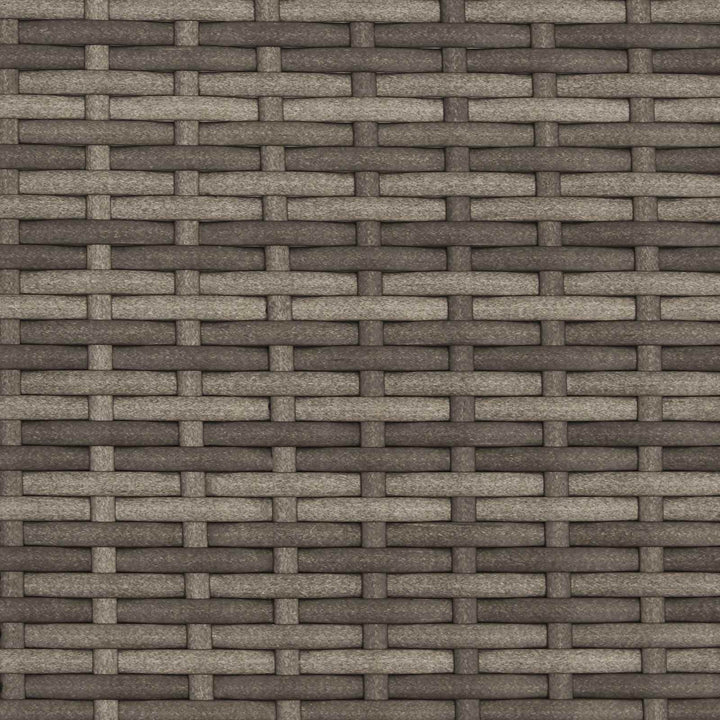 Udendørs bænk med pude Grå 118 x 55 x 82 cm PE Rattan og stof