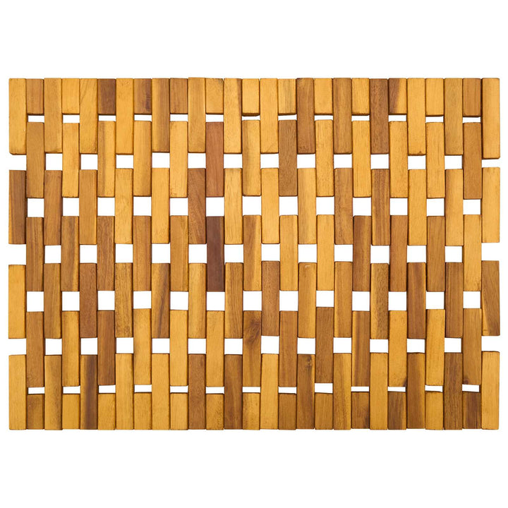 Bademåtter 2 stk. Naturfarvet 44 x 60 cm Massivt Akacietræ