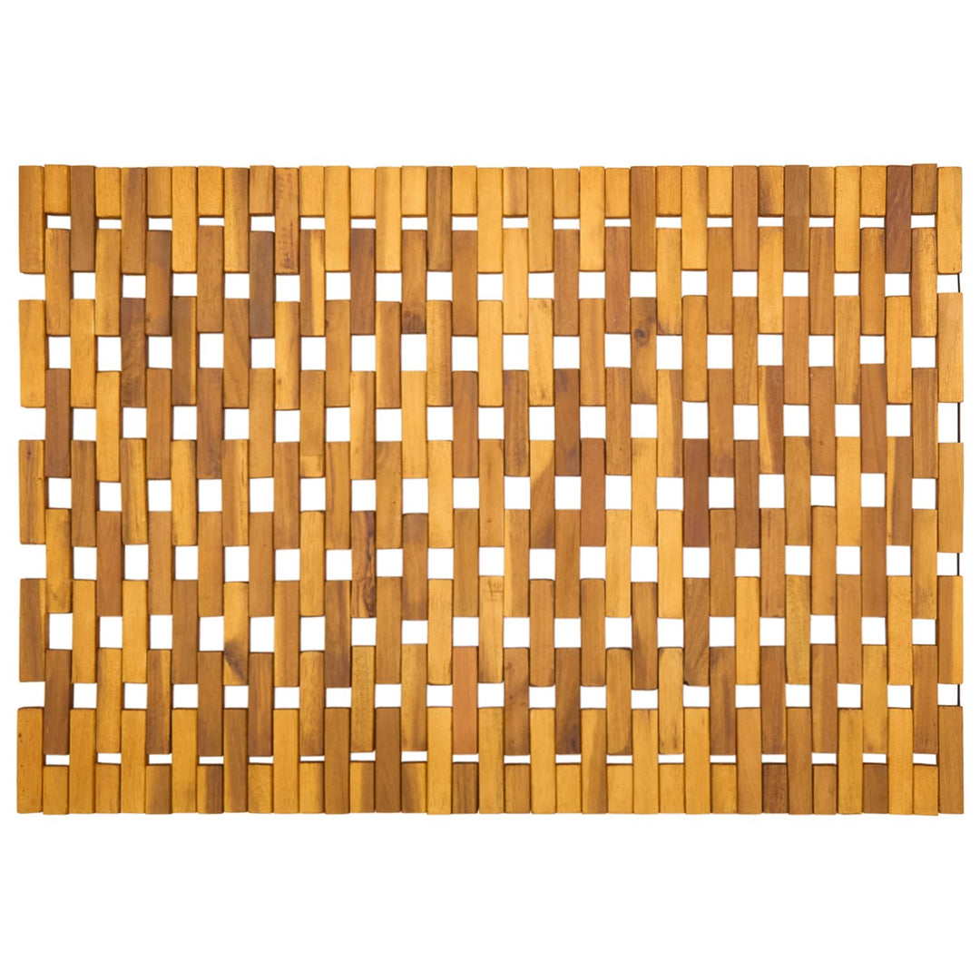 Bademåtter Naturfarvet 55 x 80 cm Massivt Akacietræ