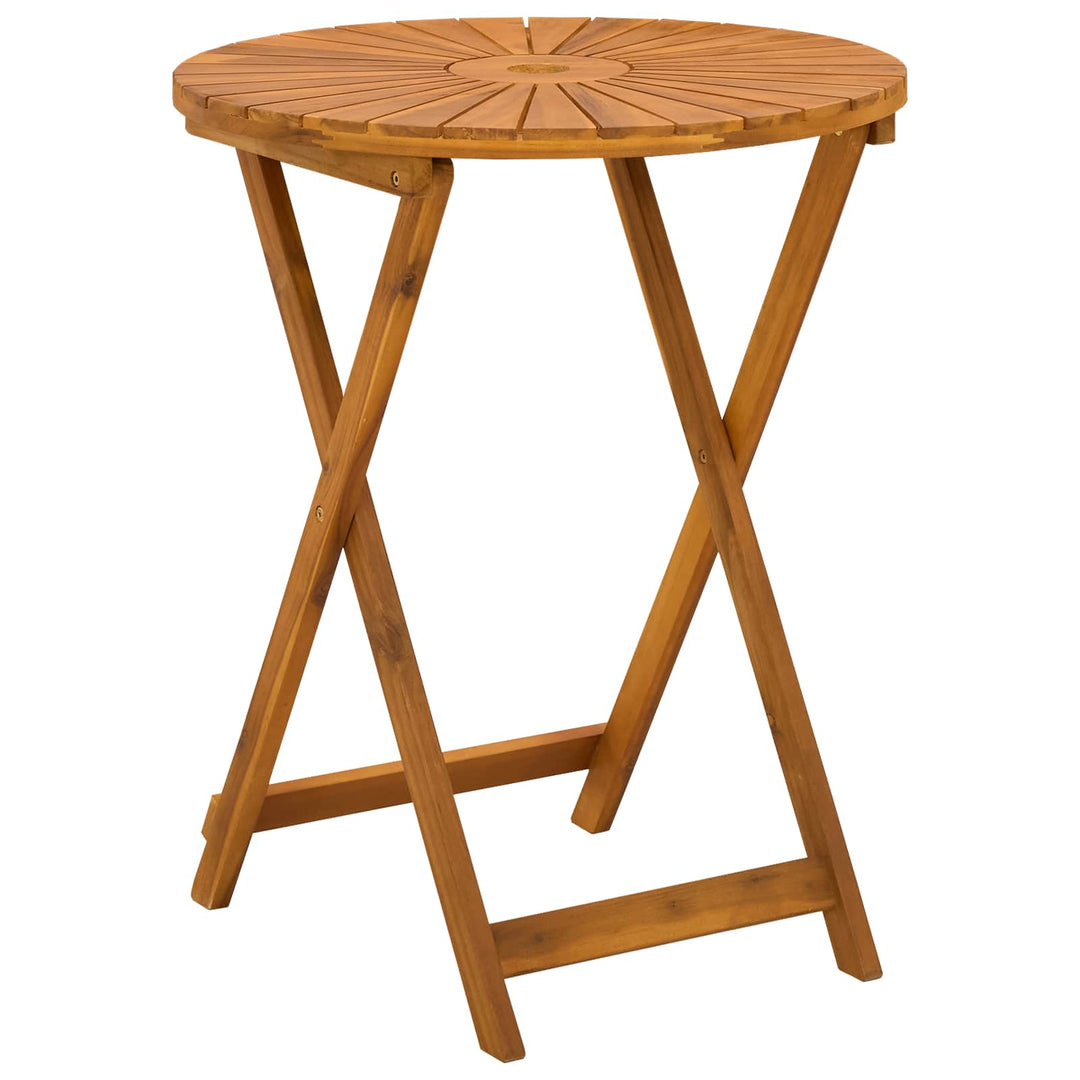Sammenklappeligt havebord Naturfarvet Ø60 x 75 cm