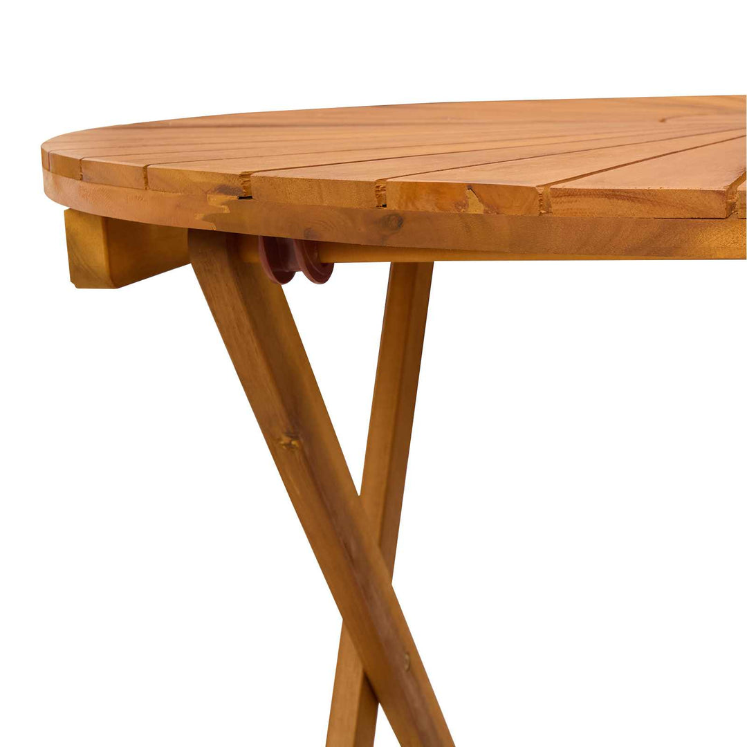Sammenklappeligt havebord Naturfarvet Ø70 x 75 cm