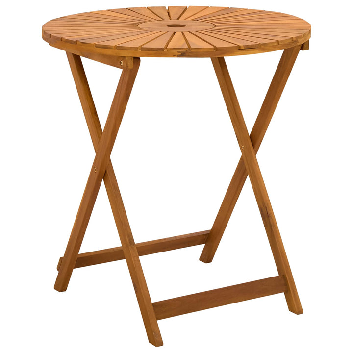 Sammenklappeligt havebord Naturfarvet Ø70 x 75 cm