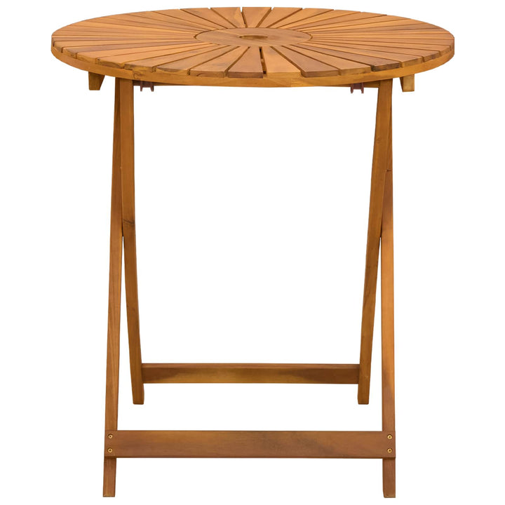 Sammenklappeligt havebord Naturfarvet Ø70 x 75 cm