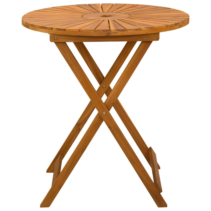 Sammenklappeligt havebord Naturfarvet Ø70 x 75 cm