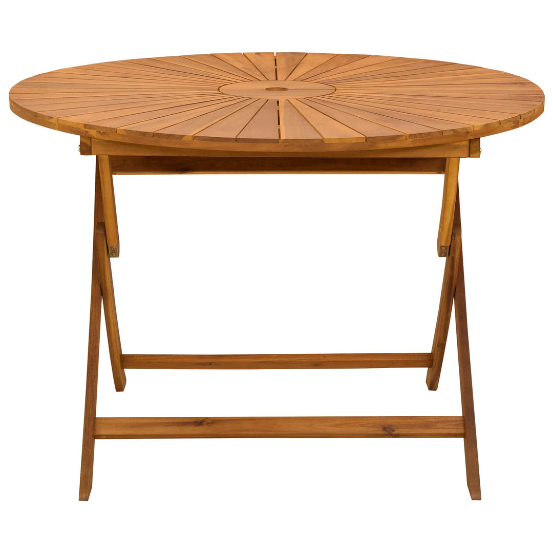 Sammenklappeligt havebord Naturfarvet Ø110 x 75 cm