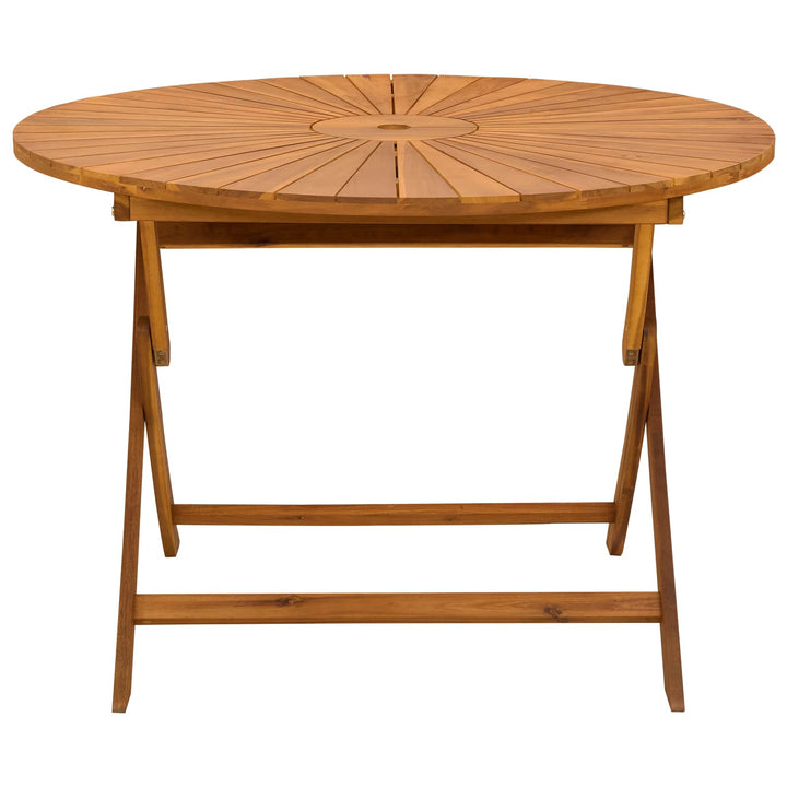 Sammenklappeligt havebord Naturfarvet Ø110 x 75 cm