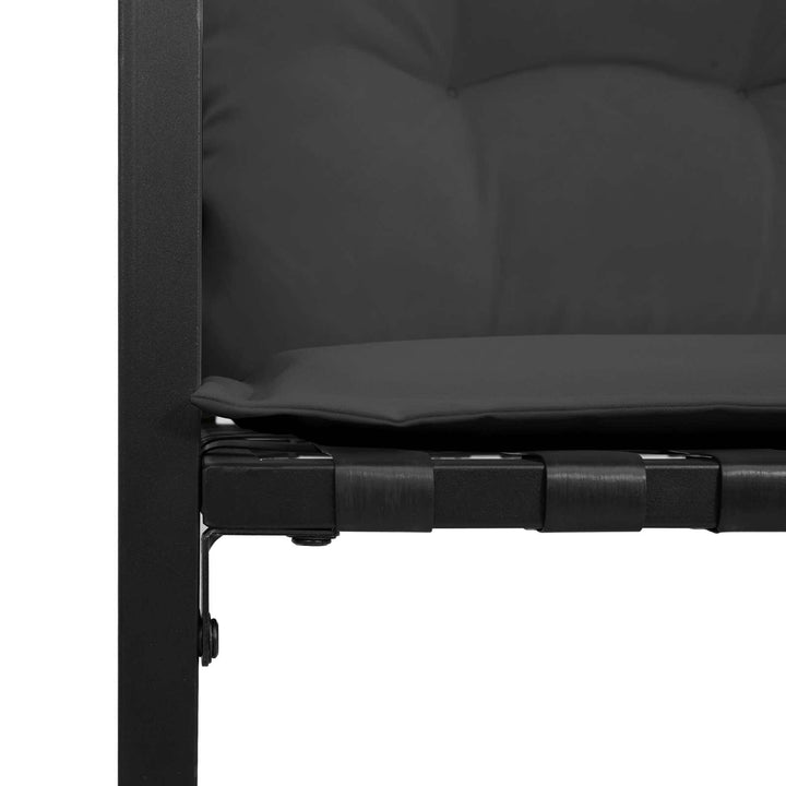 Trælagersbænk med pude Ensfarvet Dæmpet grå 114 x 55 x 77 cm