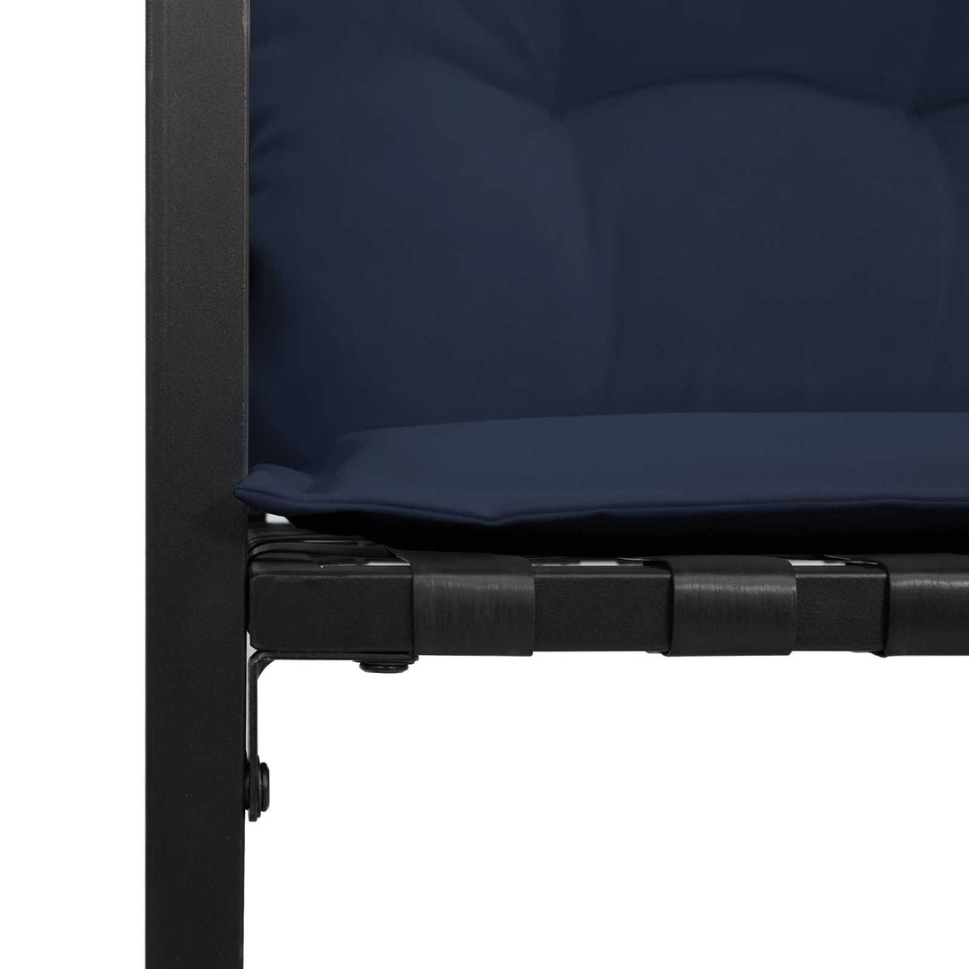 Trælagersbænk 114 x 55 x 77 cm Marineblå Rektangulær