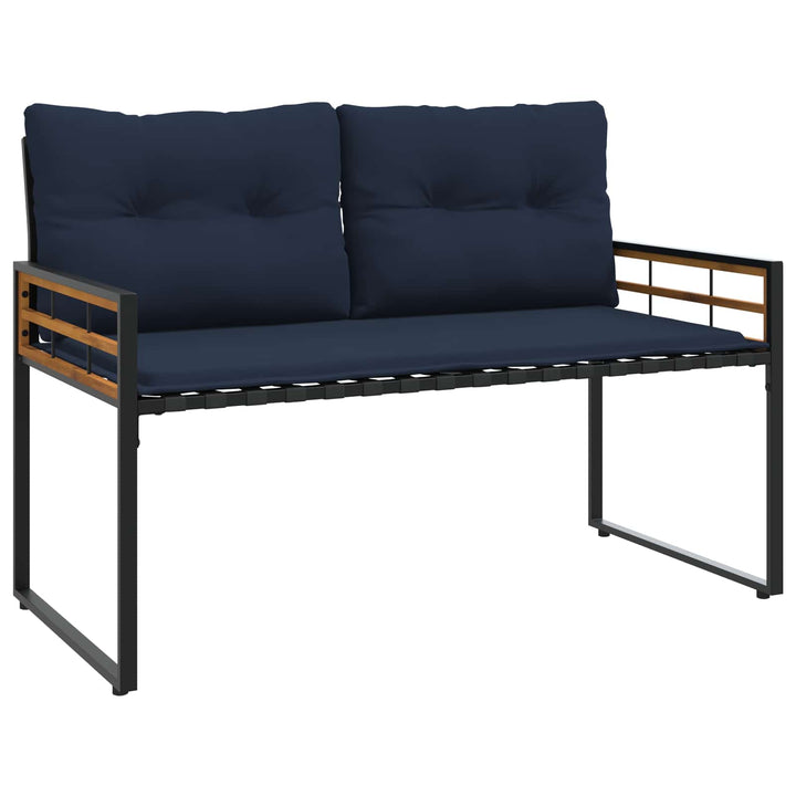 Trælagersbænk 114 x 55 x 77 cm Marineblå Rektangulær
