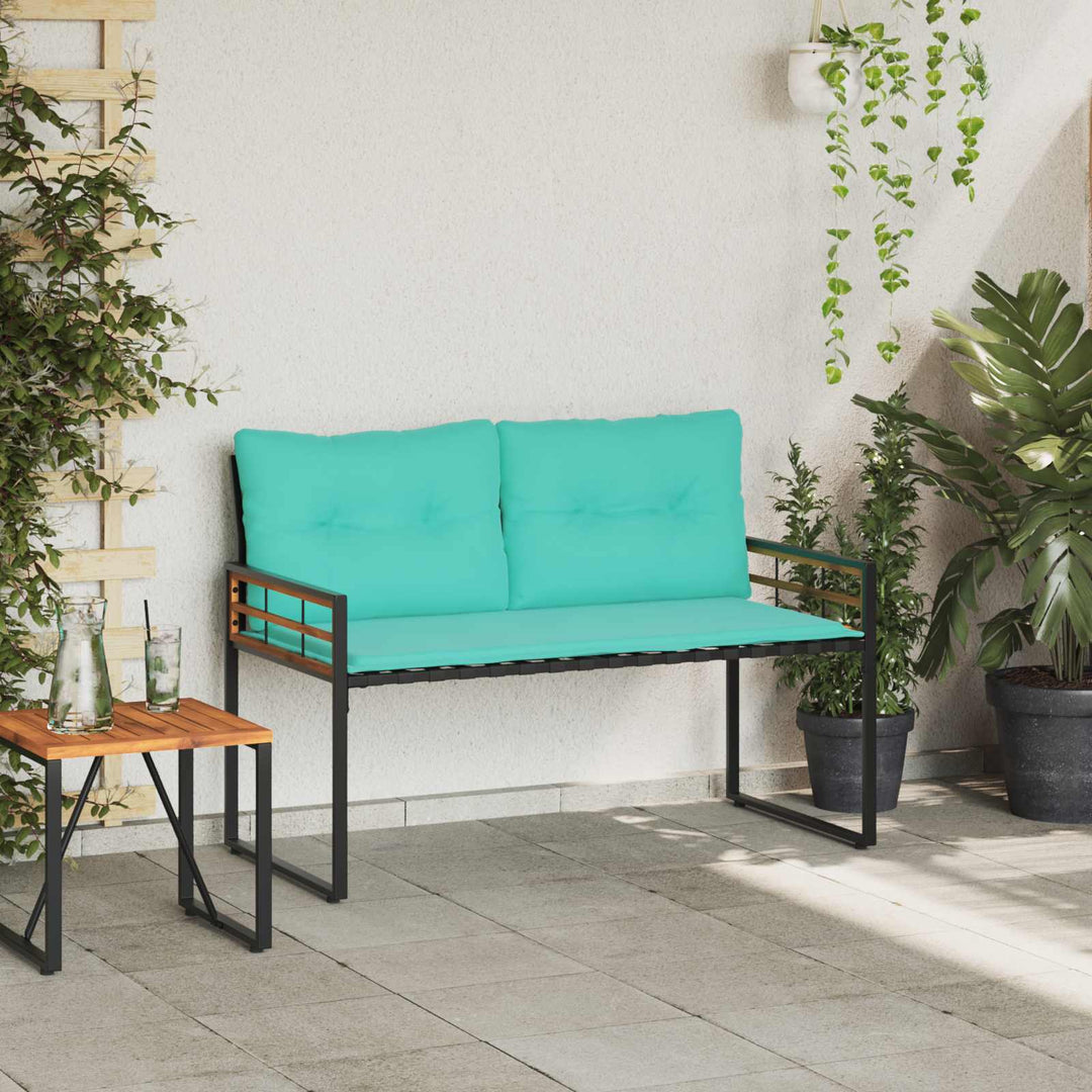 Trælagersbænk 114 x 55 x 77 cm Turkis Rektangulær