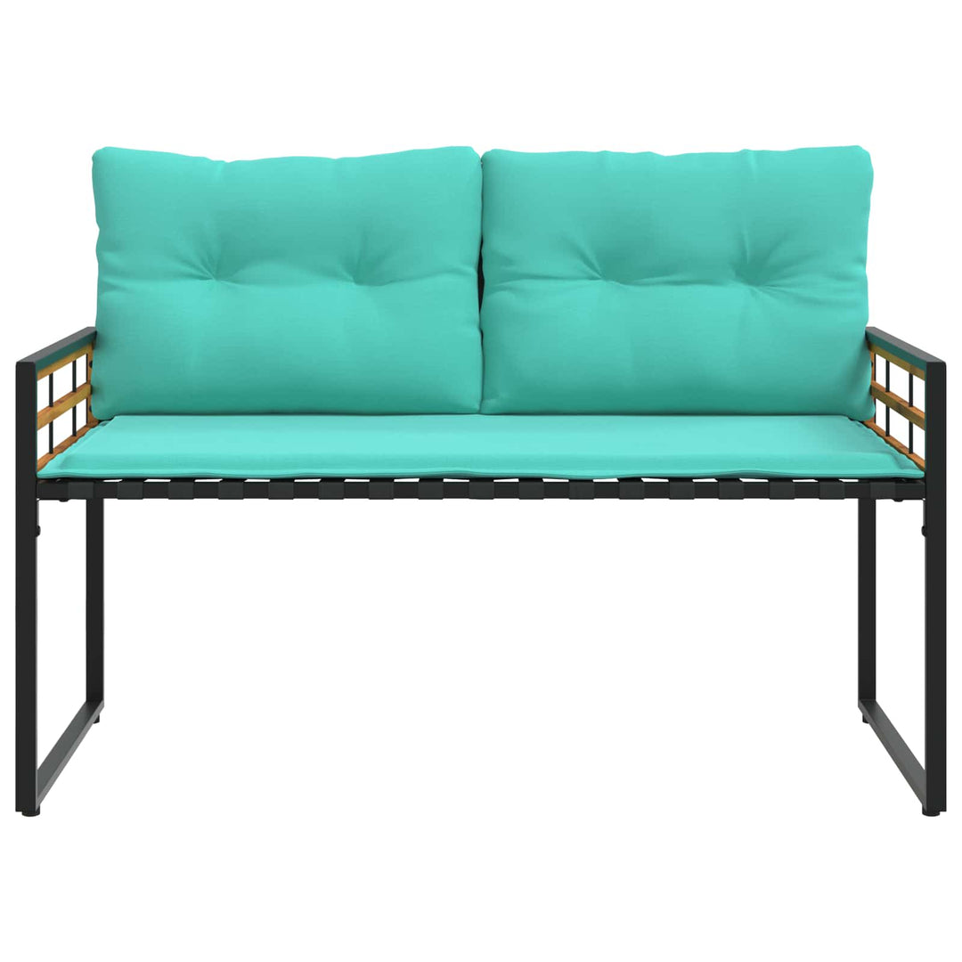 Trælagersbænk 114 x 55 x 77 cm Turkis Rektangulær