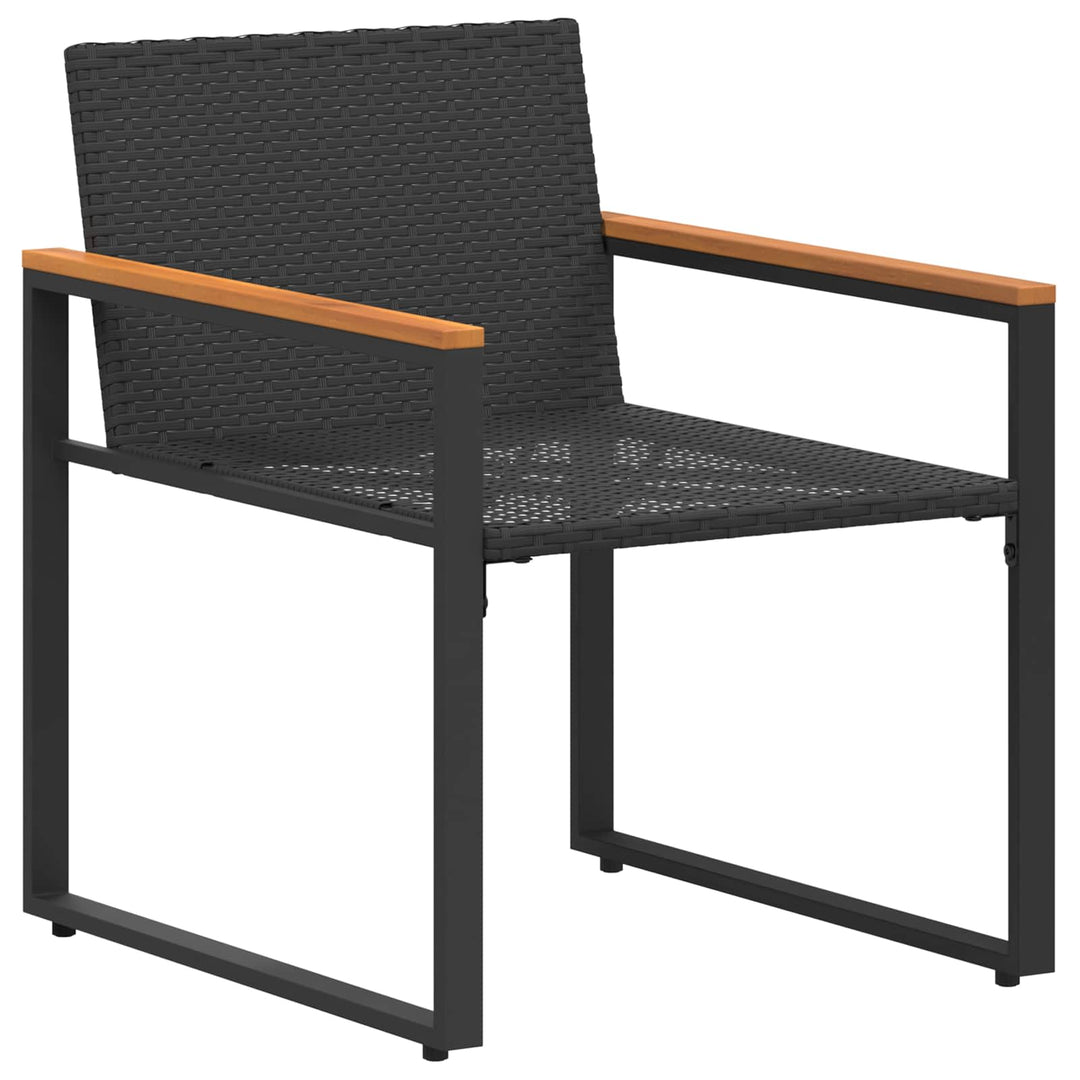 Møbel sæt med pude 3 pcs Sort og turkis Rattan