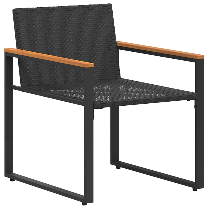 Møbel sæt med pude 3 pcs Sort og turkis Rattan