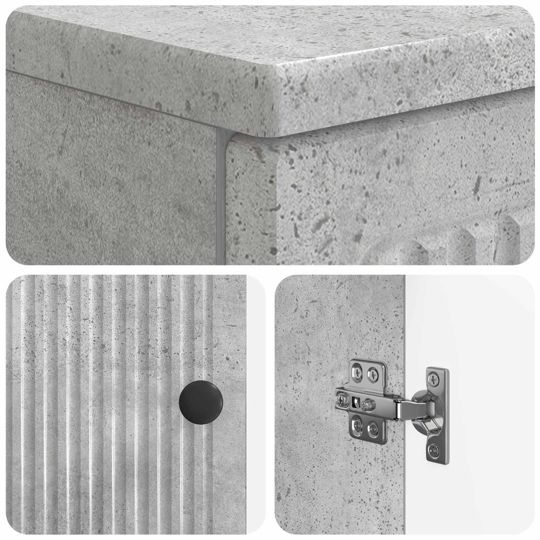 Badeværelsesskabsunder EDE Betongrå 59,5 x 31,5 x 59 cm