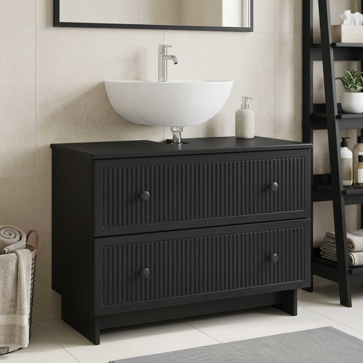 Badeværelsesskabsunder EDE Sort 82 x 41 x 59 cm Konstrueret træ