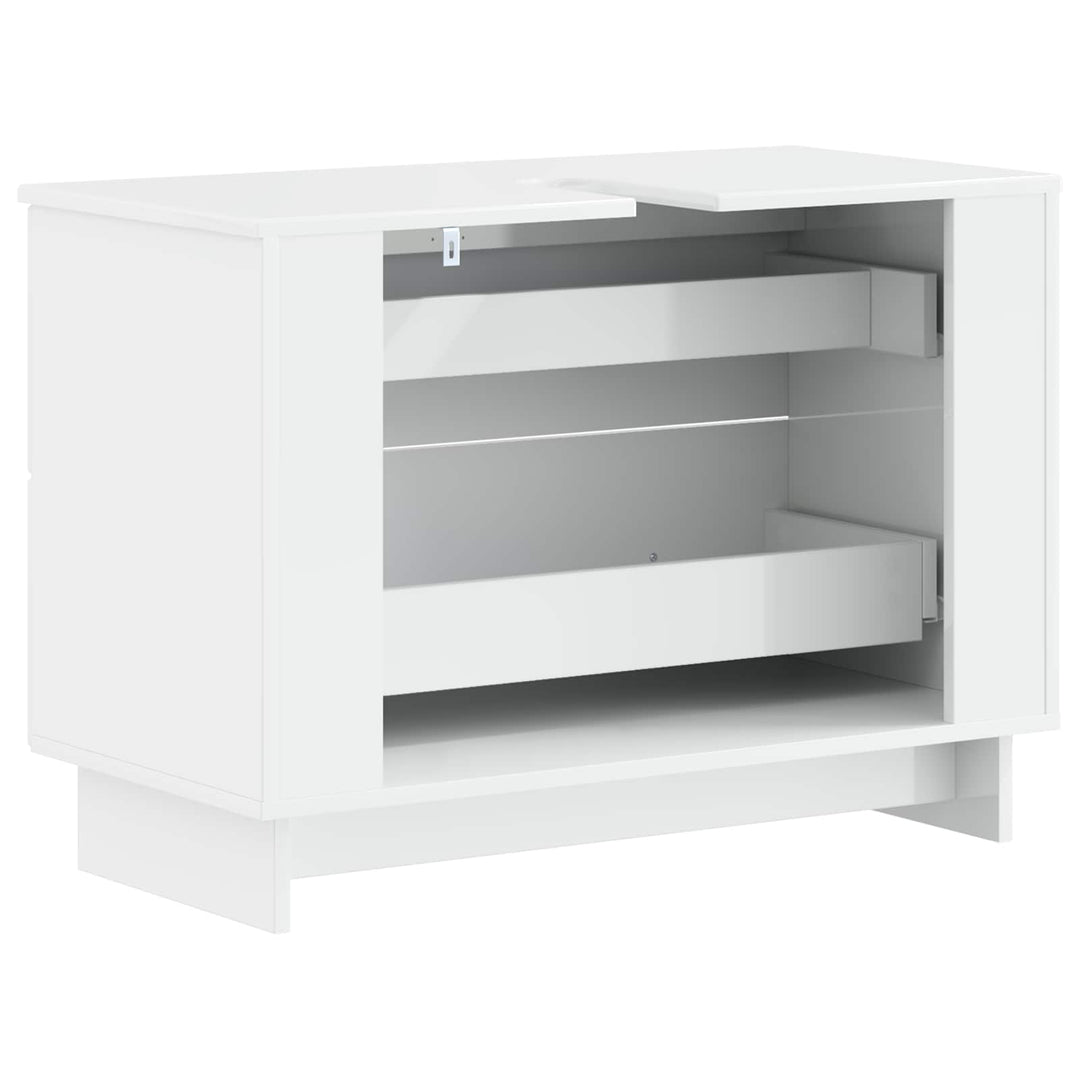 Badeværelsesskabsunder EDE Hvid højglans 82 x 41 x 59 cm
