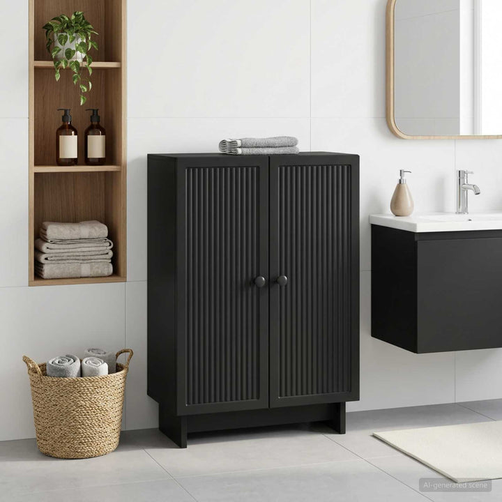 Badeværelse Opbevaringsskab EDE Sort 59,5 x 31 x 80 cm