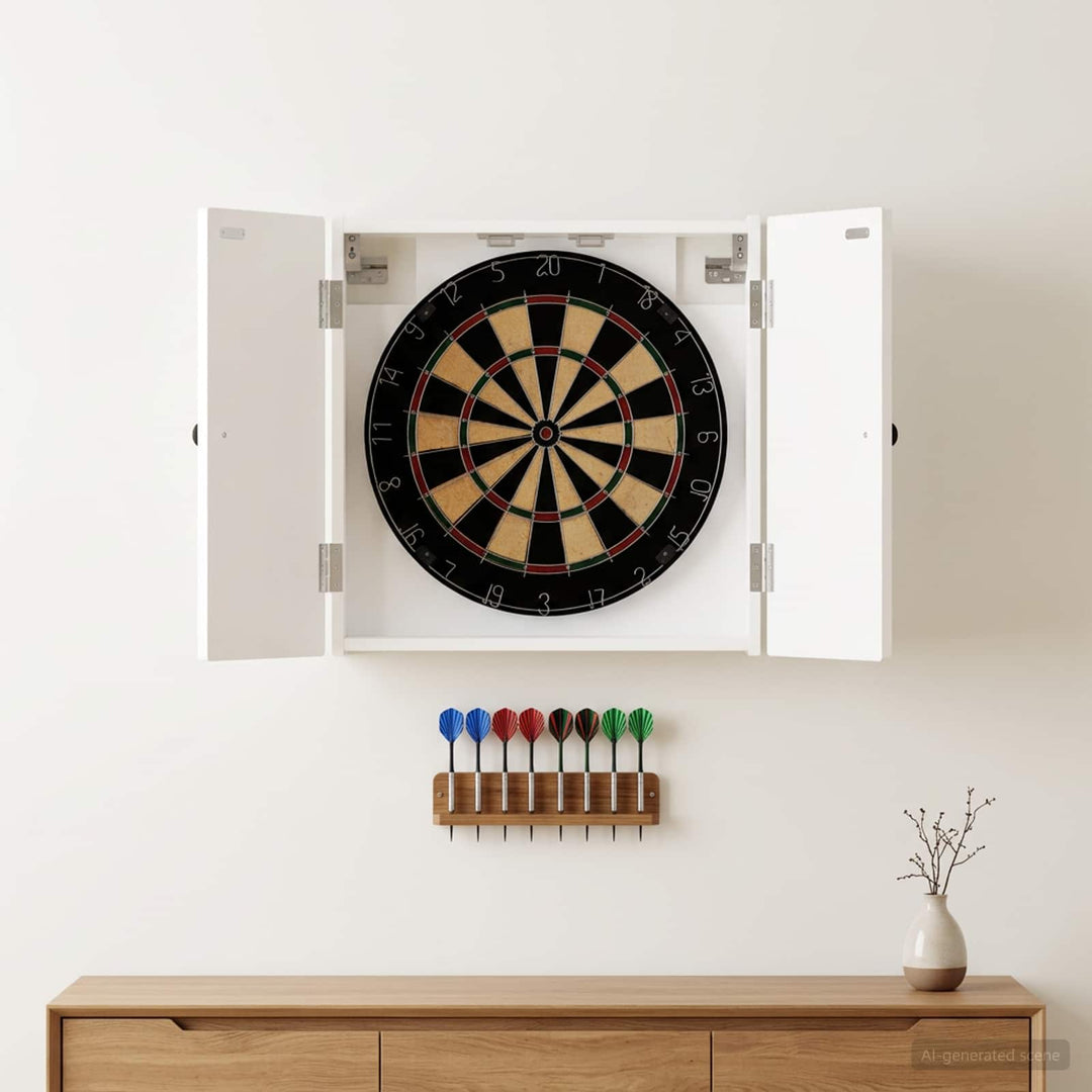 Dartboard Skab BREDA Hvid højglans 52,5 x 10,5 x 53,5 cm
