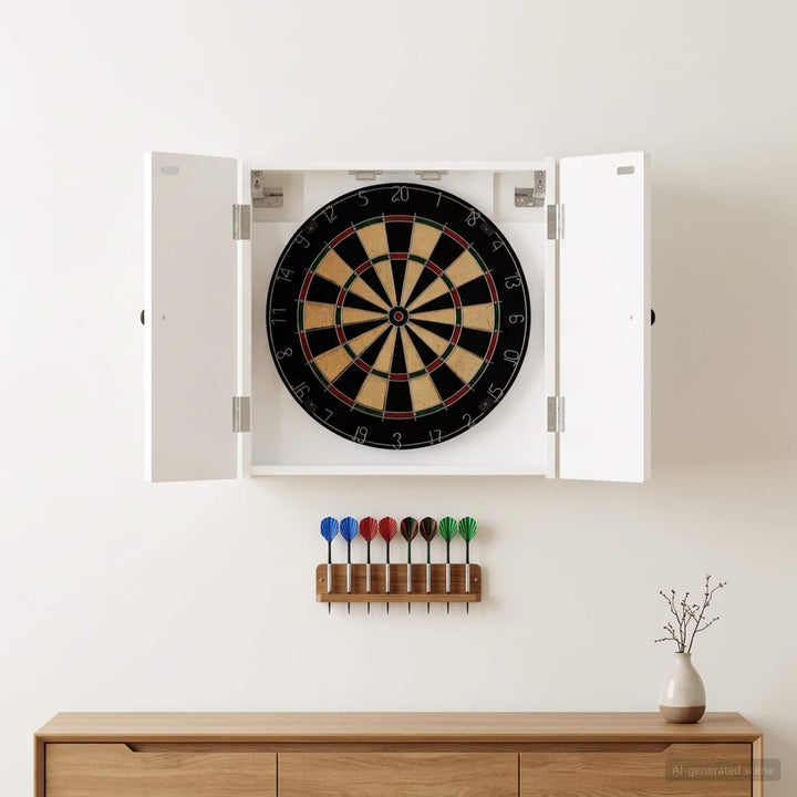 Dartboard Skab EDE Hvid højglans 52,5 x 10,5 x 53,5 cm