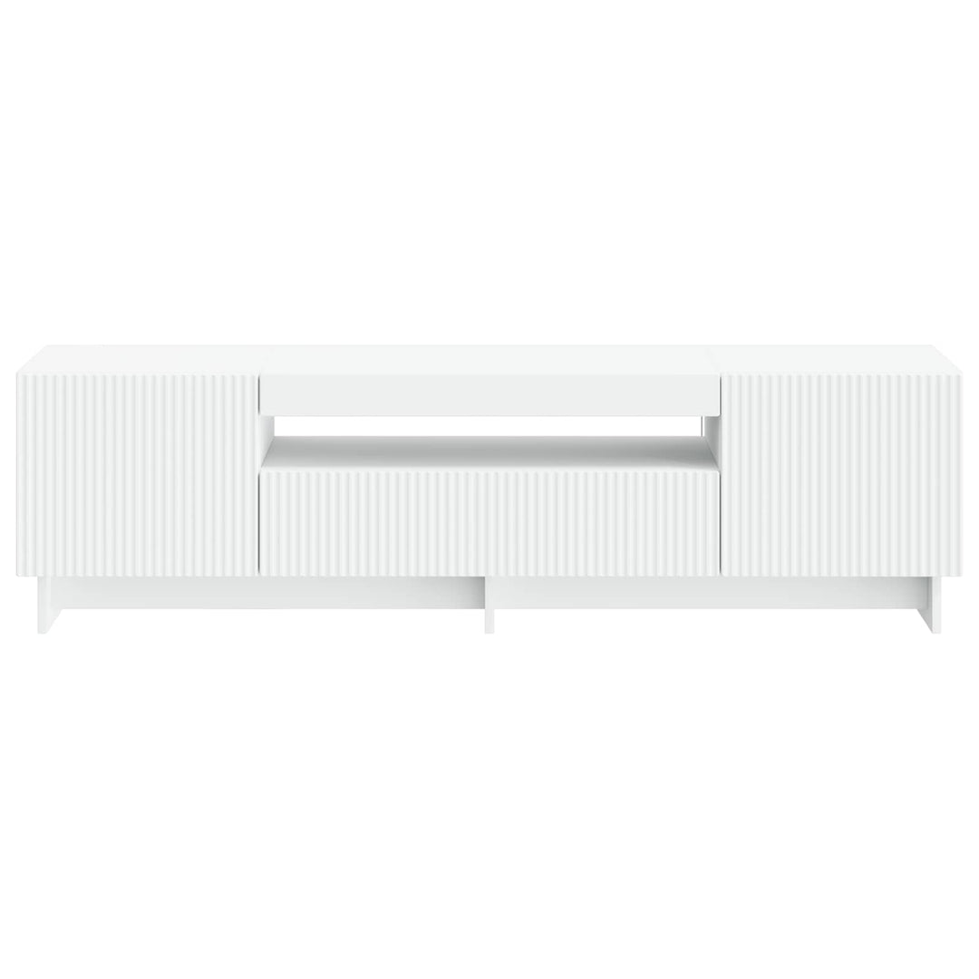 LED TV-skab Hvid Konstrueret træ