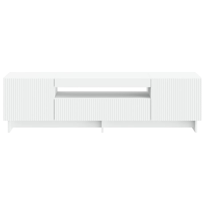 LED TV-skab Hvid Konstrueret træ