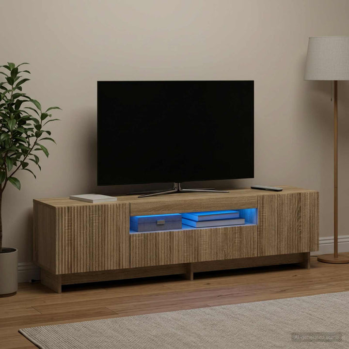 LED TV-skab Sonoma-eg Konstrueret træ