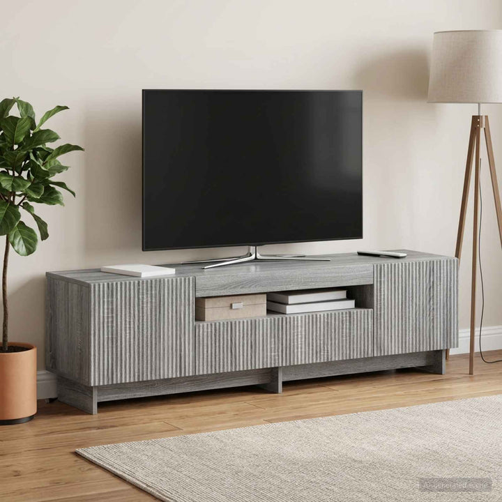 LED TV-skab Grå Sonoma Konstrueret træ
