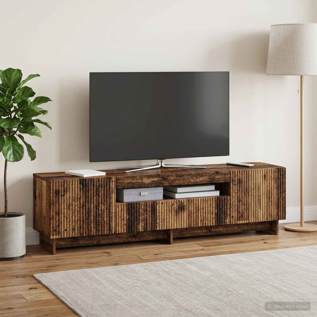 LED TV-skab Gammelt træ Konstrueret træ