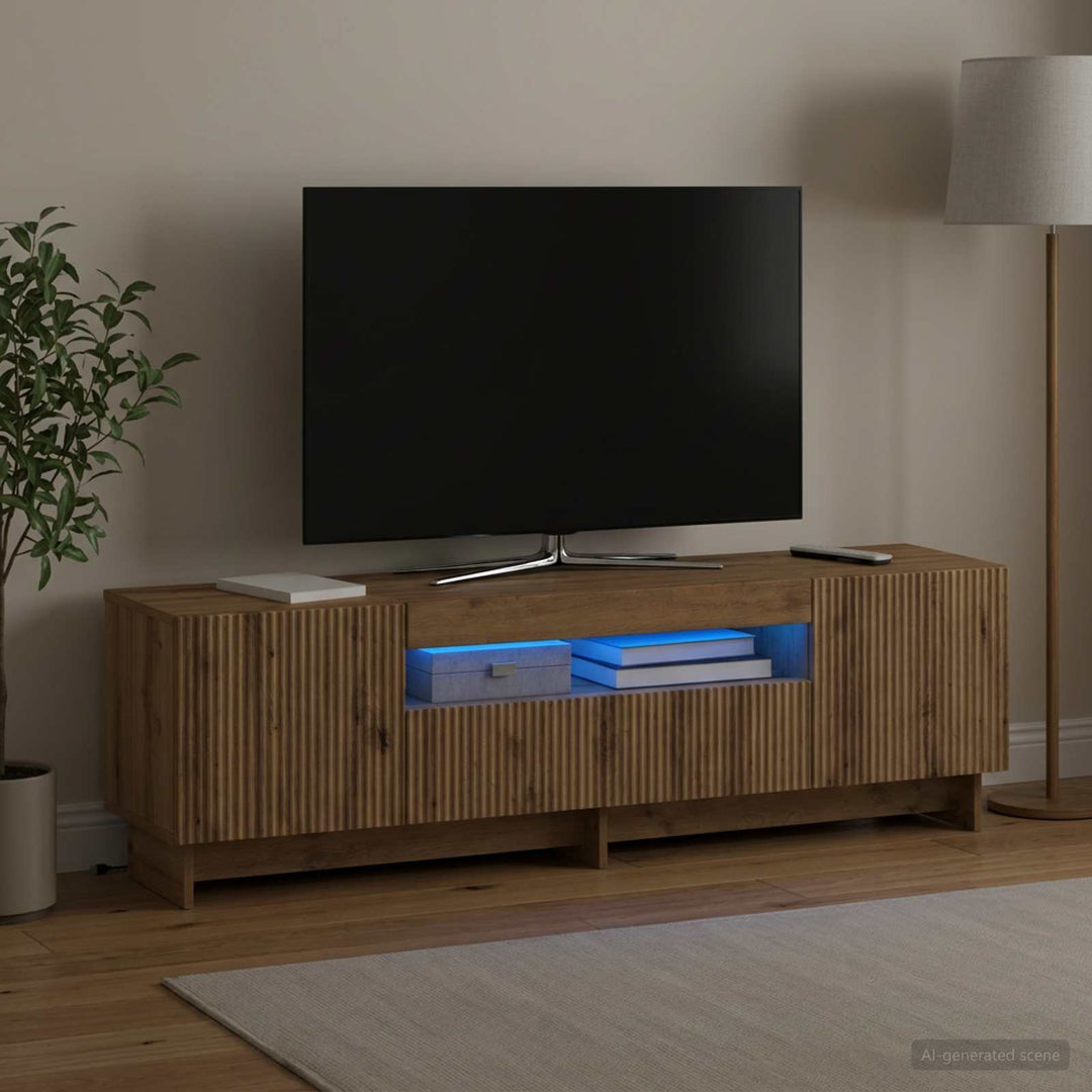 LED TV-skab Artisan-eg Konstrueret træ